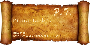 Pilisi Tamás névjegykártya